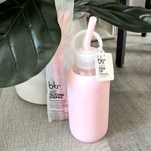 Brand NEW BKR Pink Sheer Bubble Straw Kit 500ml
